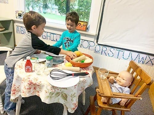 Kids Playing With Toys Kindergarten